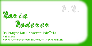 maria moderer business card